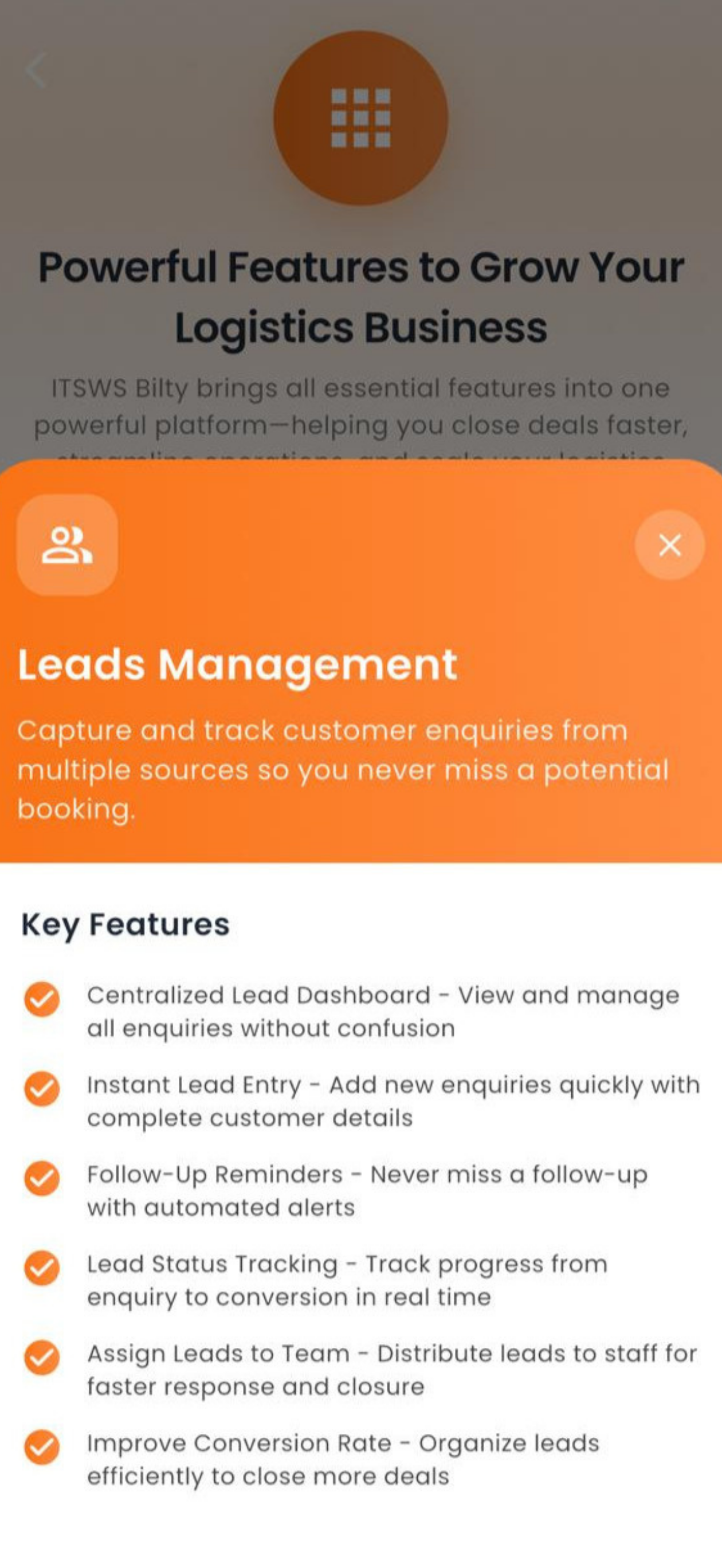ITSWS Bilty – Logistics App