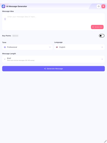 AI Text Message Assistant iPad screenshot