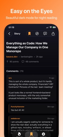 FlipHN: Hacker News Reader Screenshot 6 of 6