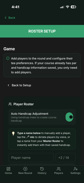 Swift Score Golf (App) Screenshot 2 of 2
