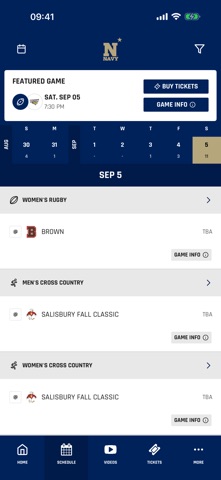 Navy Athletics Screenshot 2 of 3