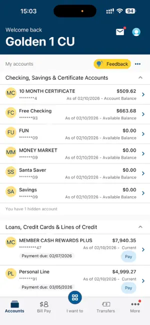 Golden 1 Mobile screenshot 3