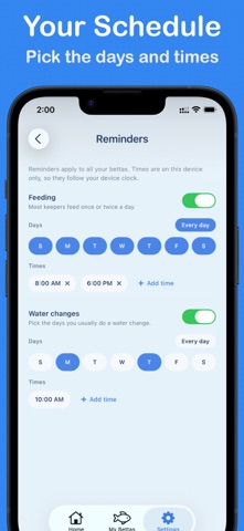 Betta Care: Fish Tracker Screenshot 6 of 8