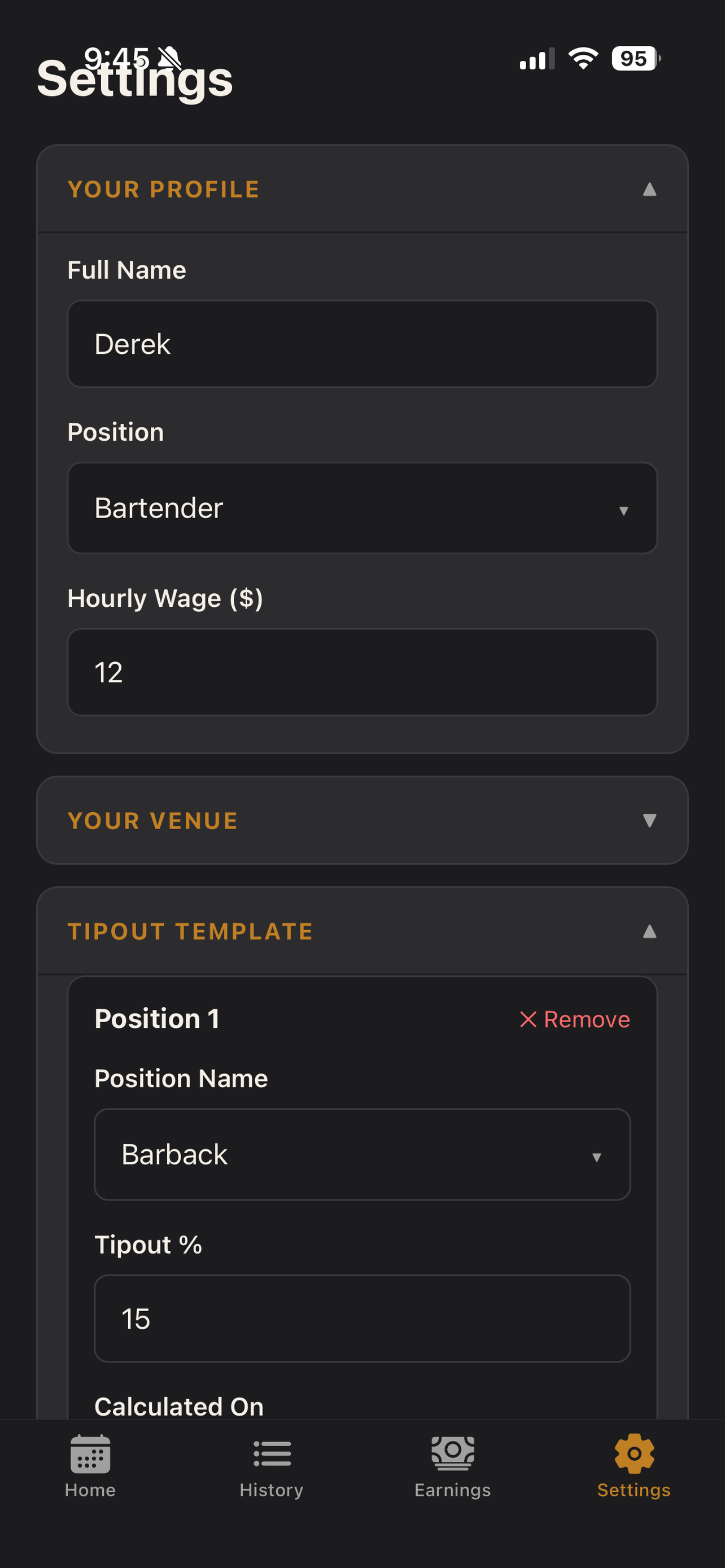 TipTrackr: FoH Tip Tracking screenshot 6