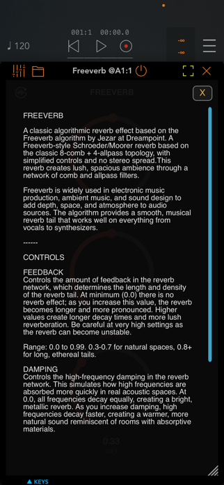 Callback Freeverb Screenshot 2 of 6