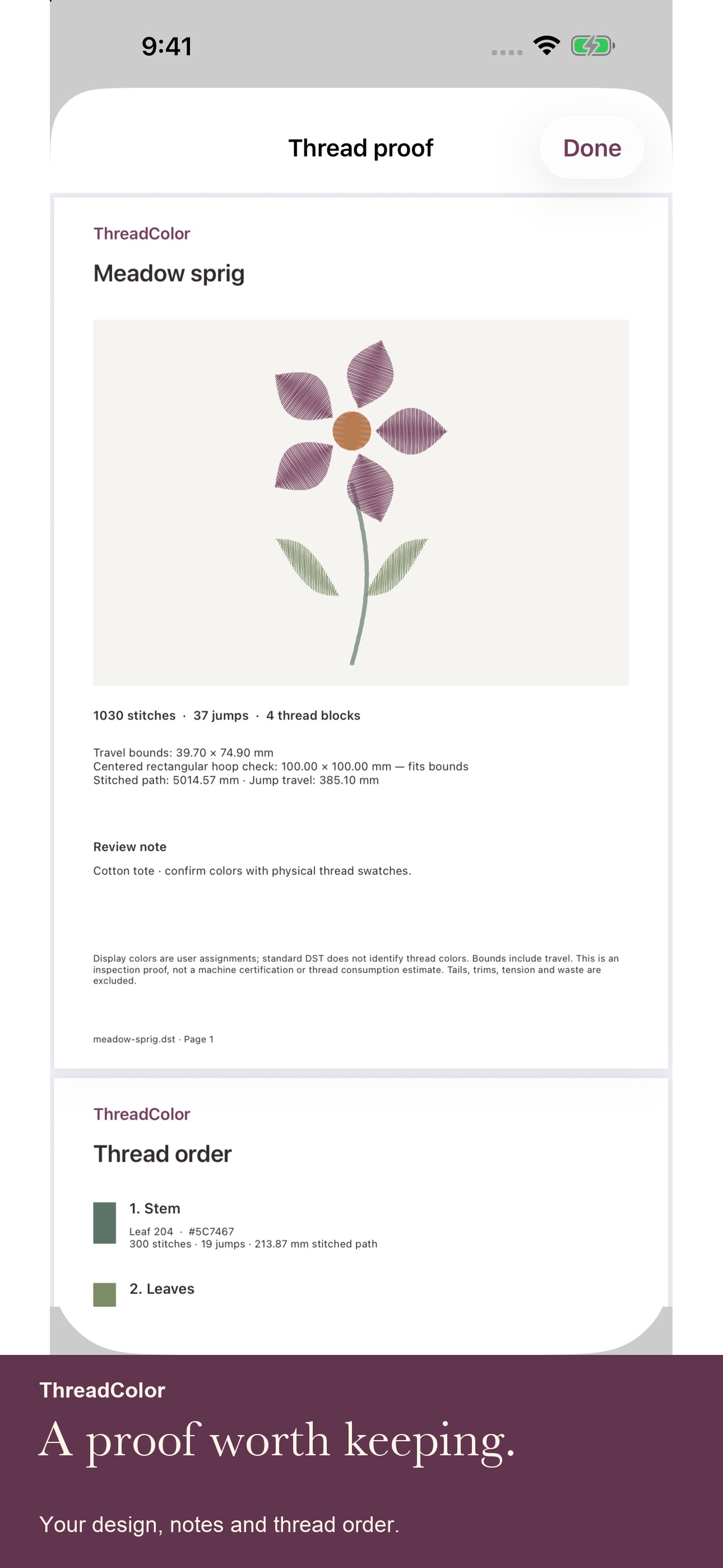 Screenshot 5 of ThreadColor Embroidery