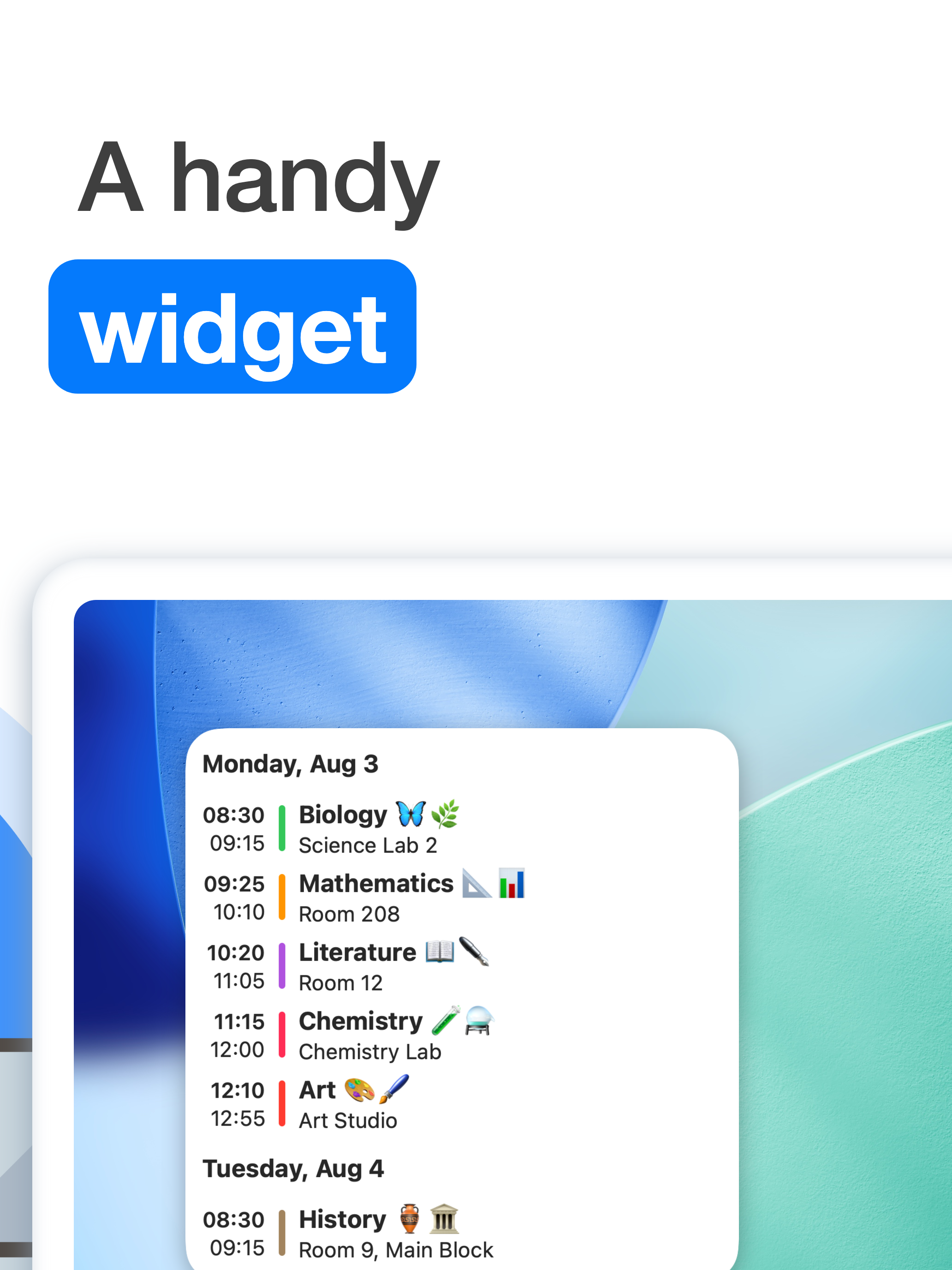 Weeklie: Class Timetable screenshot 8