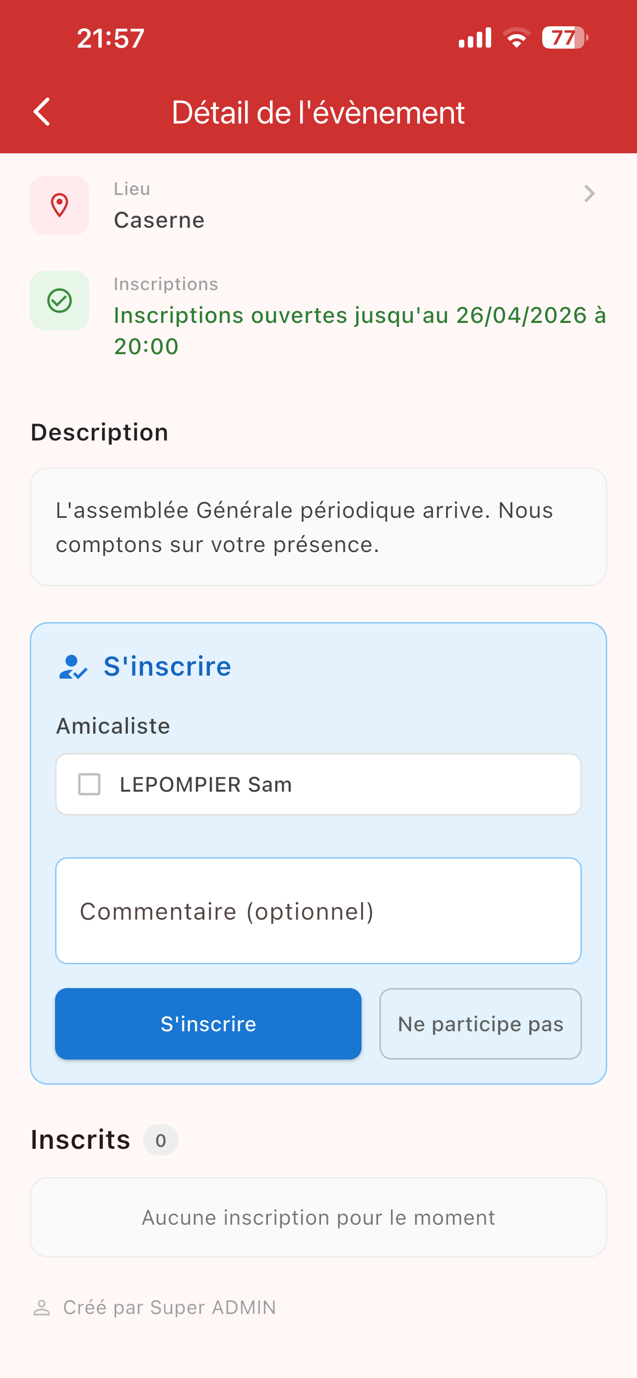 Mon Amicale SP