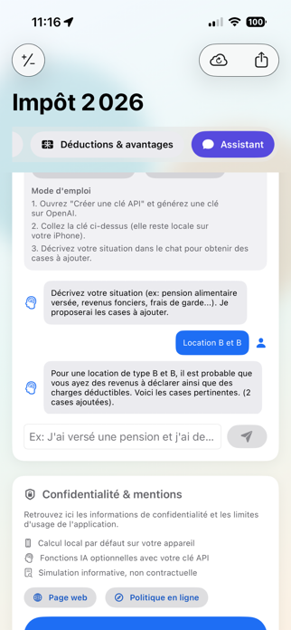 calcul de l'impot Screenshot 5 of 7