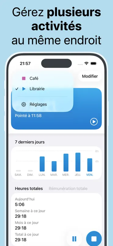 Pointeuse heures et salaire screenshot 5 of 7