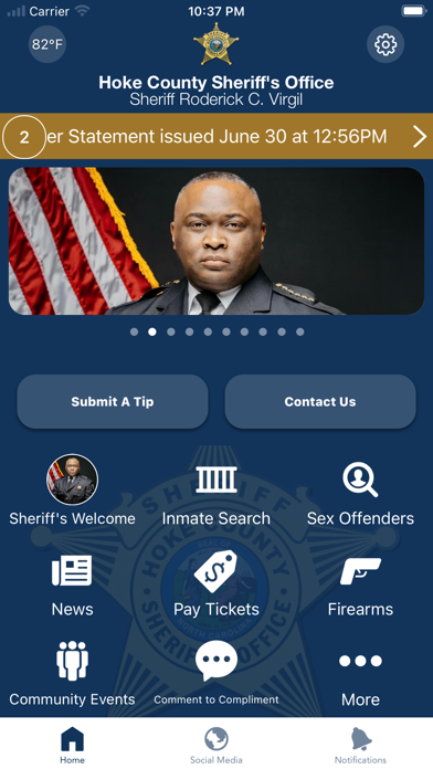 Hoke County Sheriff's Office Screenshot