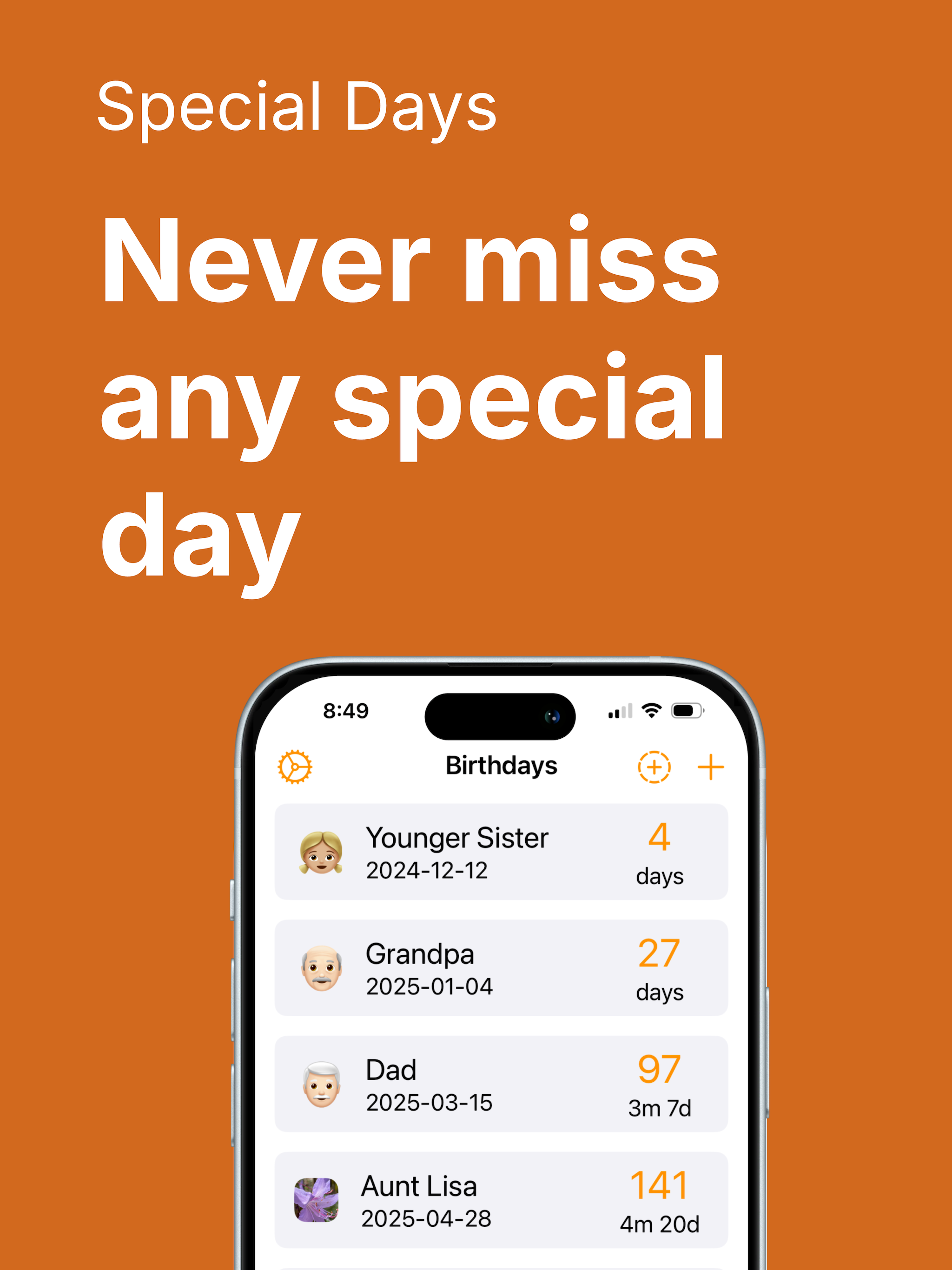 diBirthday: Birthday Reminder screenshot 7