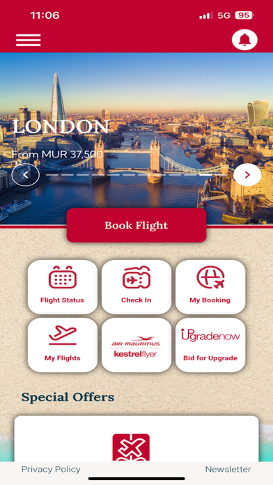 Air Mauritius Screenshot