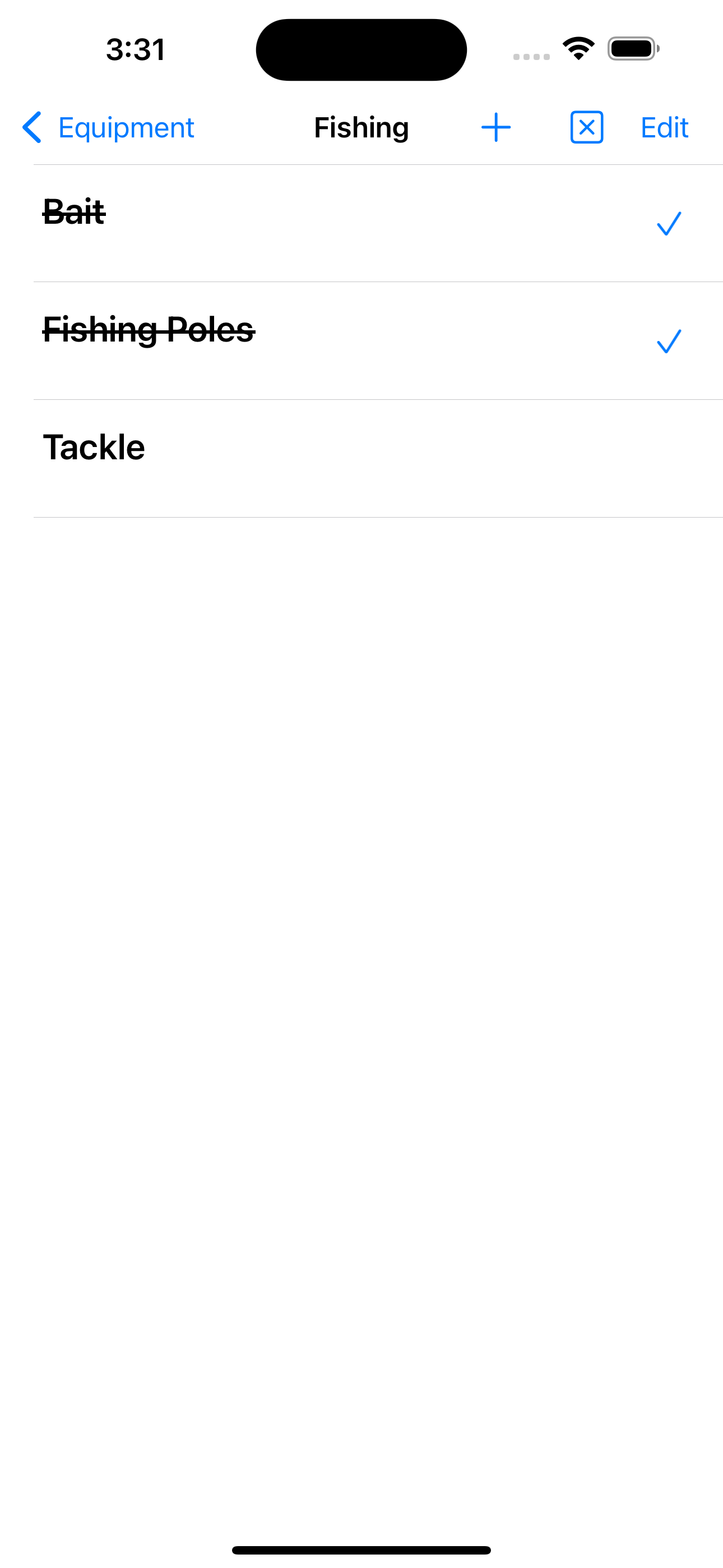 Camping List