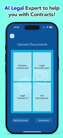 Legal Document Summarizer AI 2 iPhone screenshot