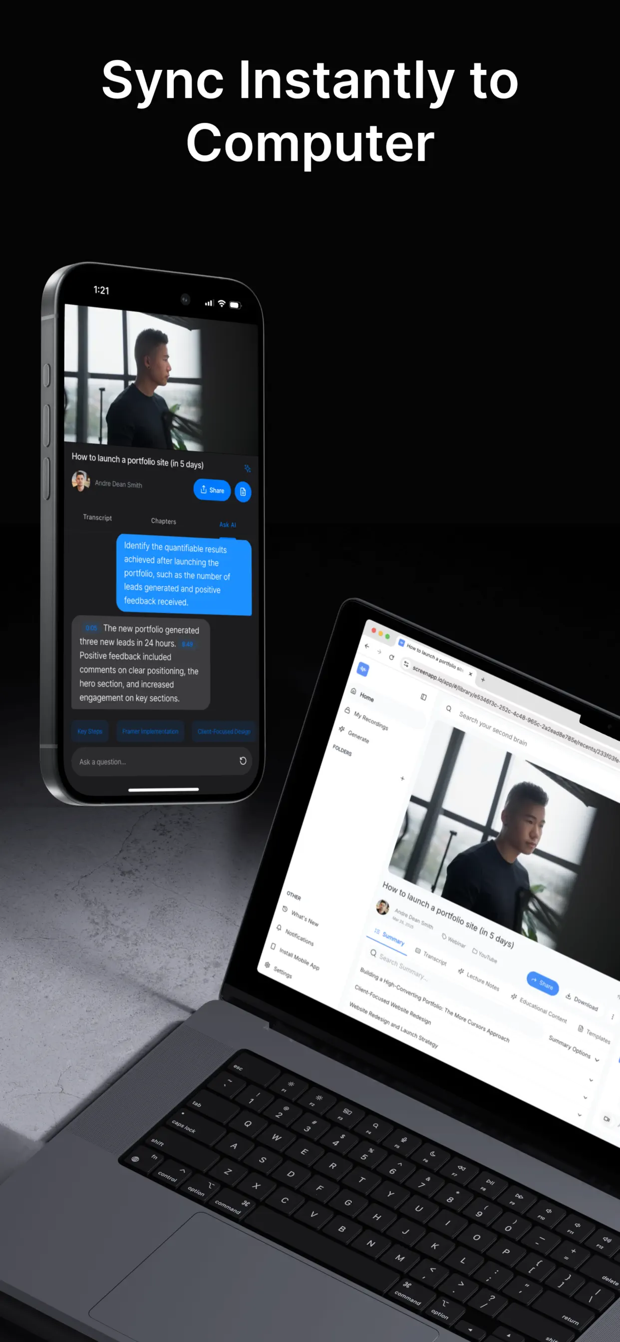 #7. ScreenApp: AI Voice Recorder (iOS) Av: ScreenApp