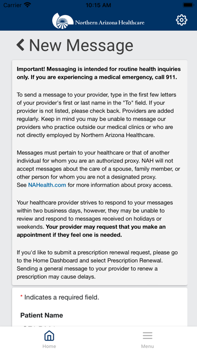 MyNAHealthcare Screenshot