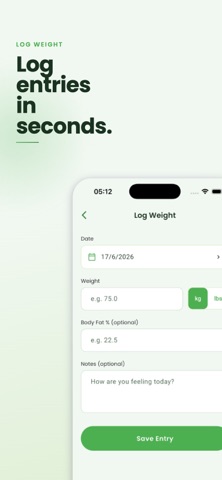 Weight Loss Tracker * iPhone screenshot