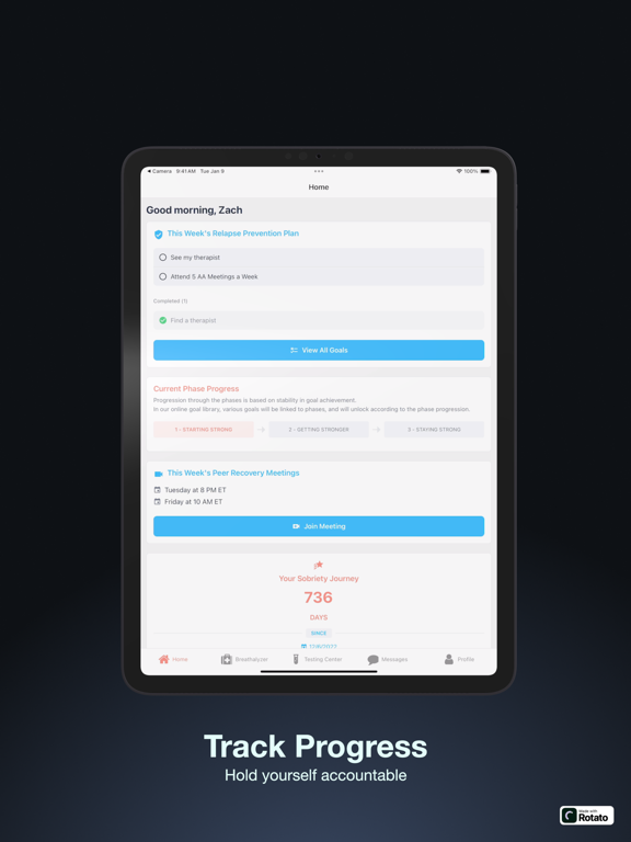 You Are Accountable iPad screenshot 2 - Health & Fitness app