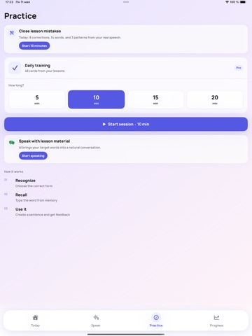 Speak English AI Tutor iPad screenshot