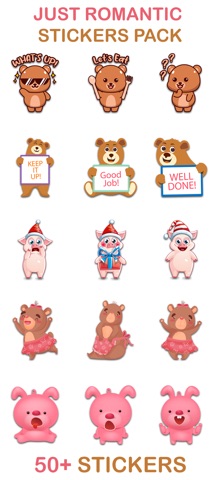 Animated Pig & Bear Stickers screenshot