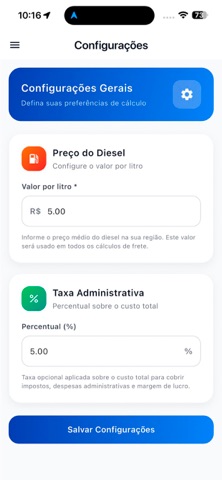 Calculadora de Frete screenshot