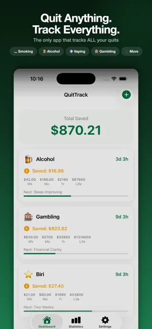 QuitTrack — Quit Any Bad Habit screenshot 1