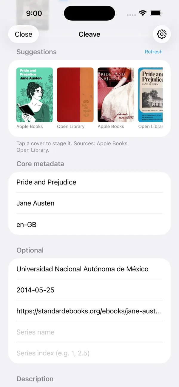 Screenshot #2 pour Cleave for EPUB
