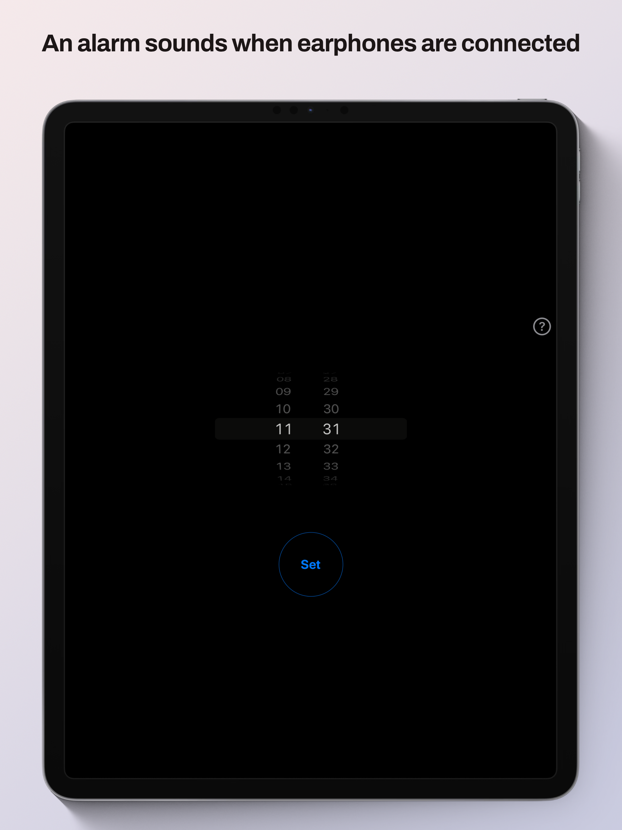 Earphone only alarm