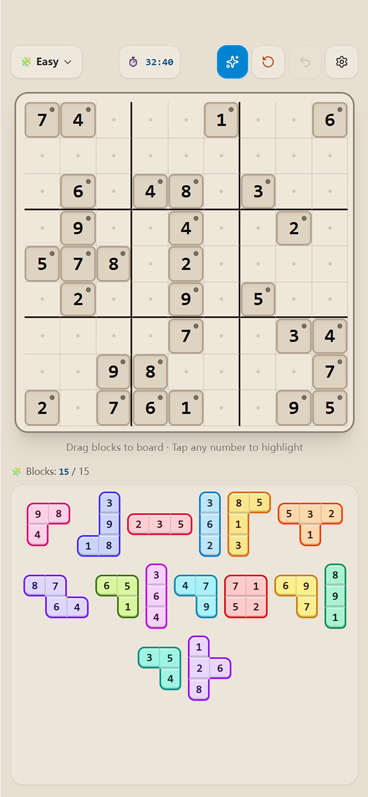 Screenshot 1 of Sudoku: Pieces