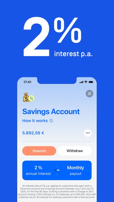 Tomorrow – Mobile Banking Screenshot