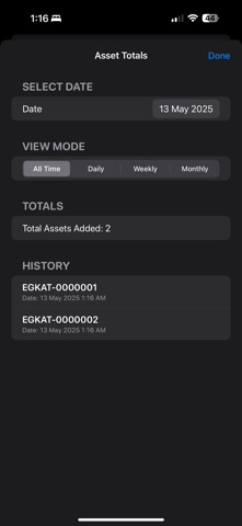 EGK Asset Tracker screenshot