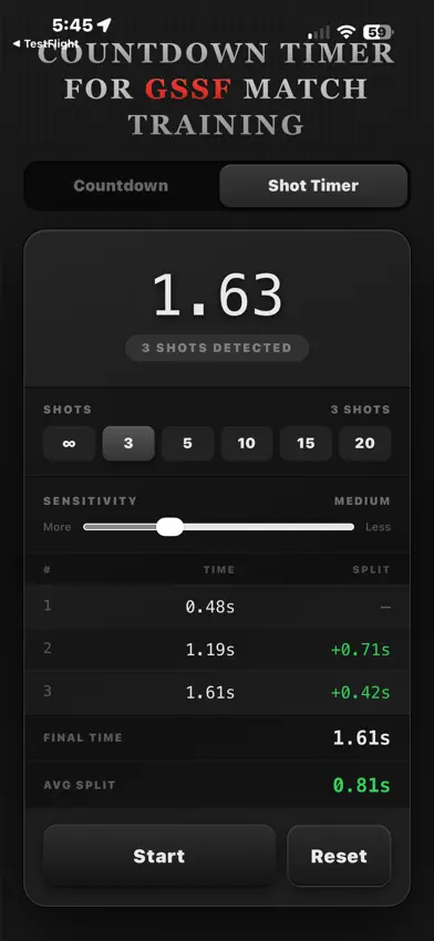 Shot Timer For GSSF Match screenshot 2