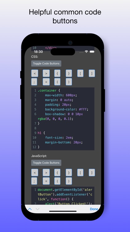 Simple Code Editor for Web