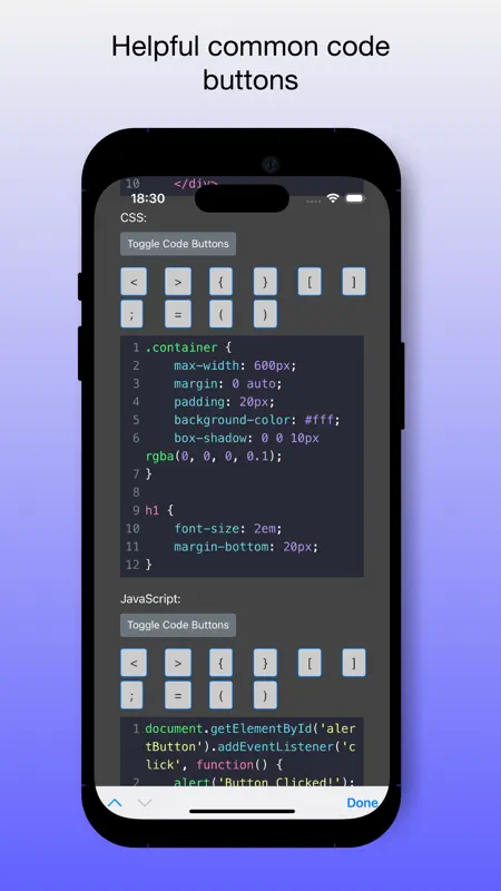 Simple Code Editor for Web screenshot 2 of 6