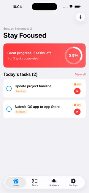 PomoTracker screenshot 1