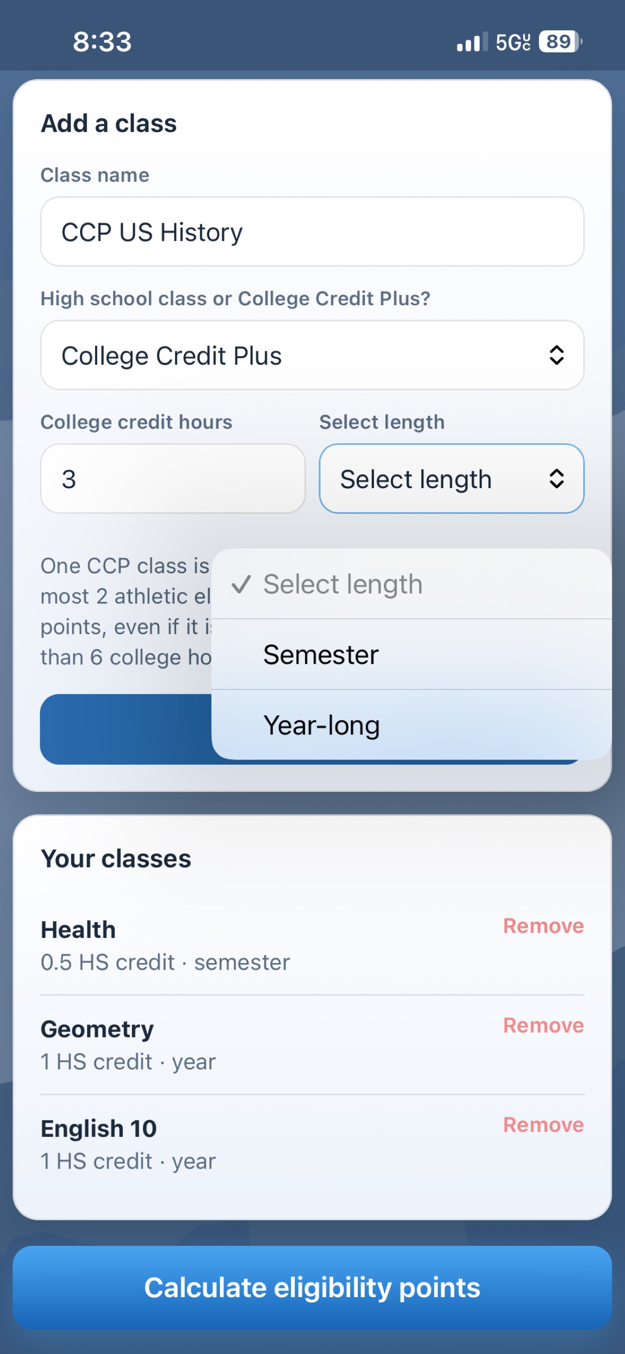 Screenshot 2 of Ohio Athletic Eligibility