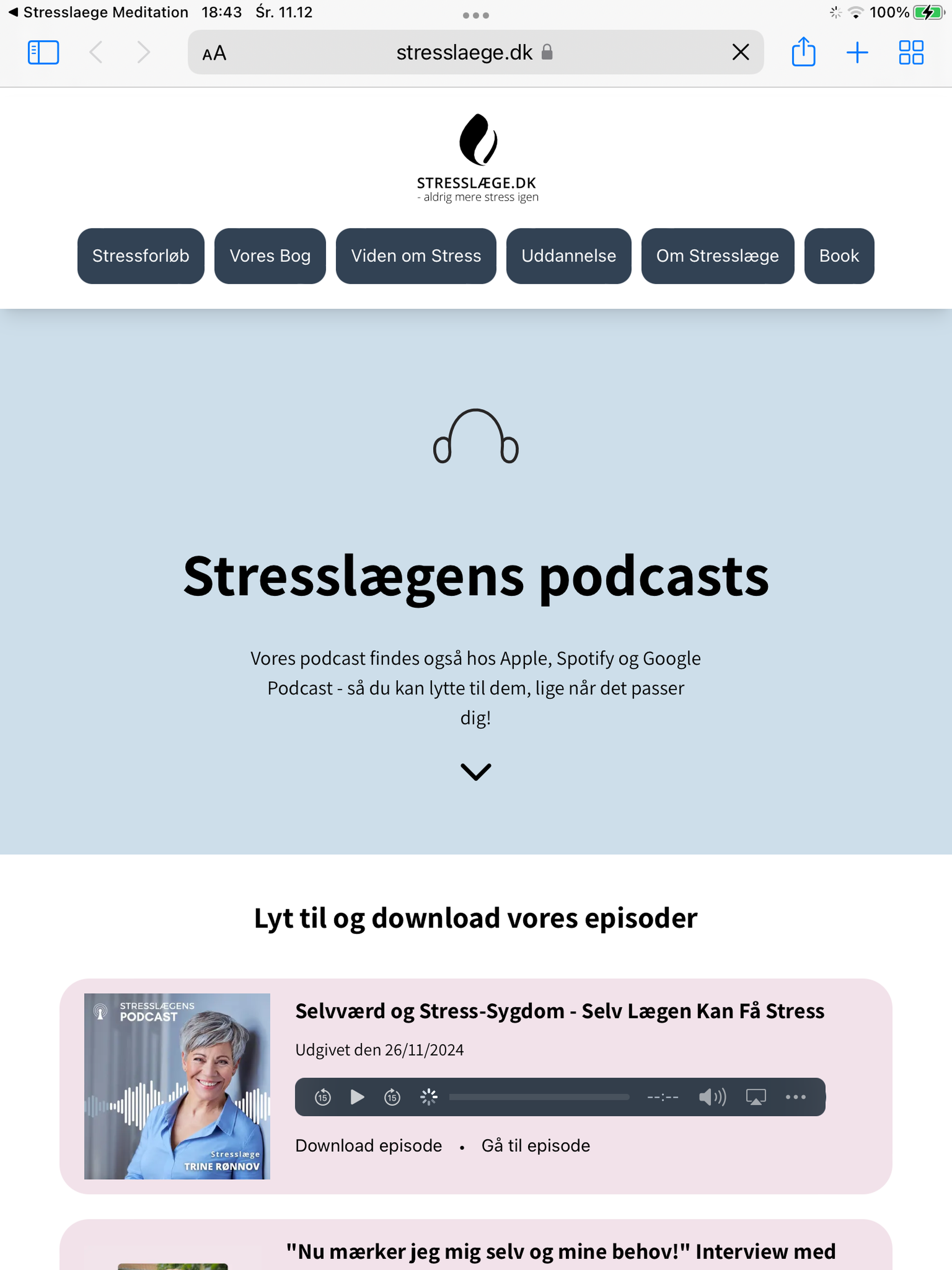Stresslæge Meditation screenshot 20