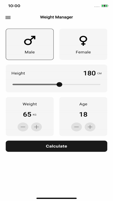 Screenshot #1 pour BMI & Weight Mgr (مدیریت وزن)