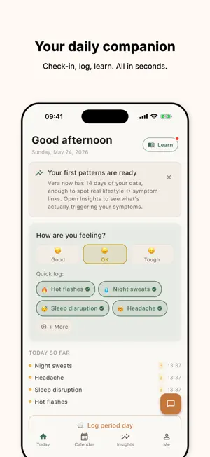 Vera: Menopause Tracker screenshot 4