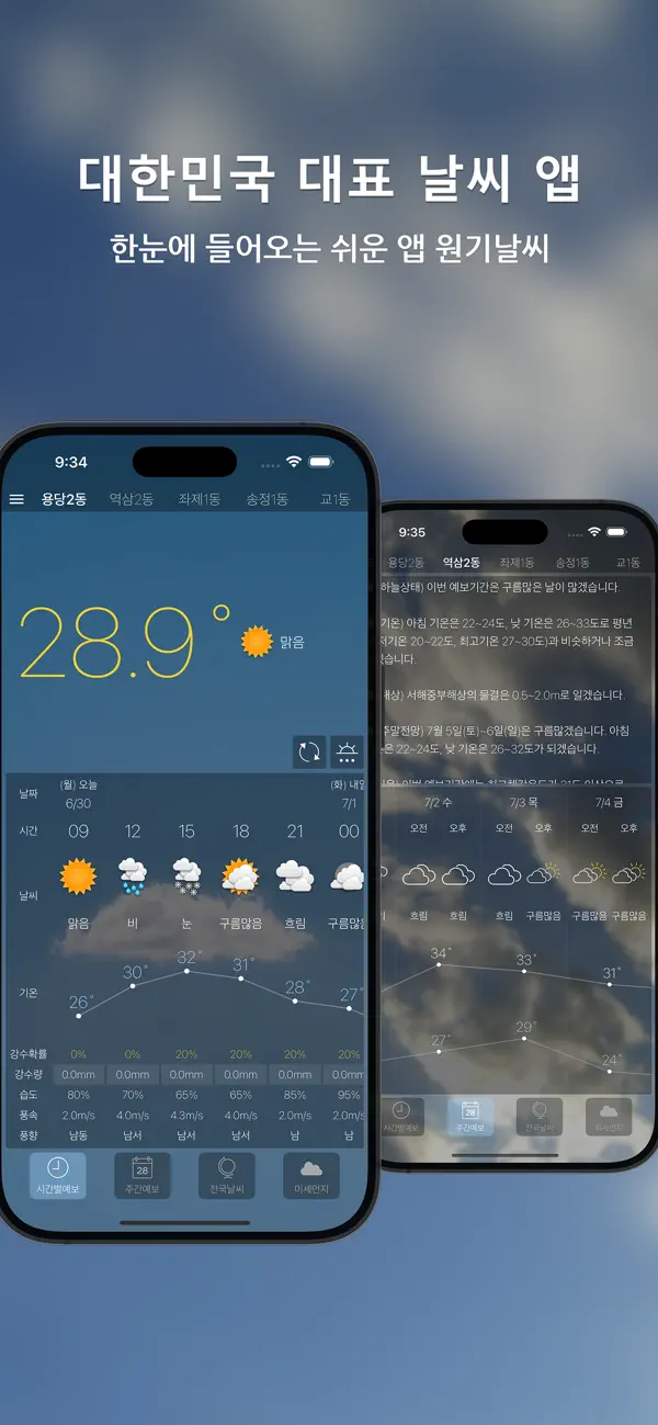 Screenshot #1 pour 원기날씨 - 미세먼지, 기상청, 날씨