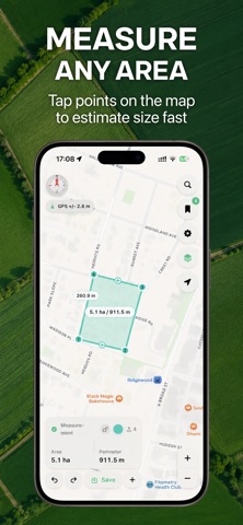 GPS Measure Distance Map iPhone screenshot