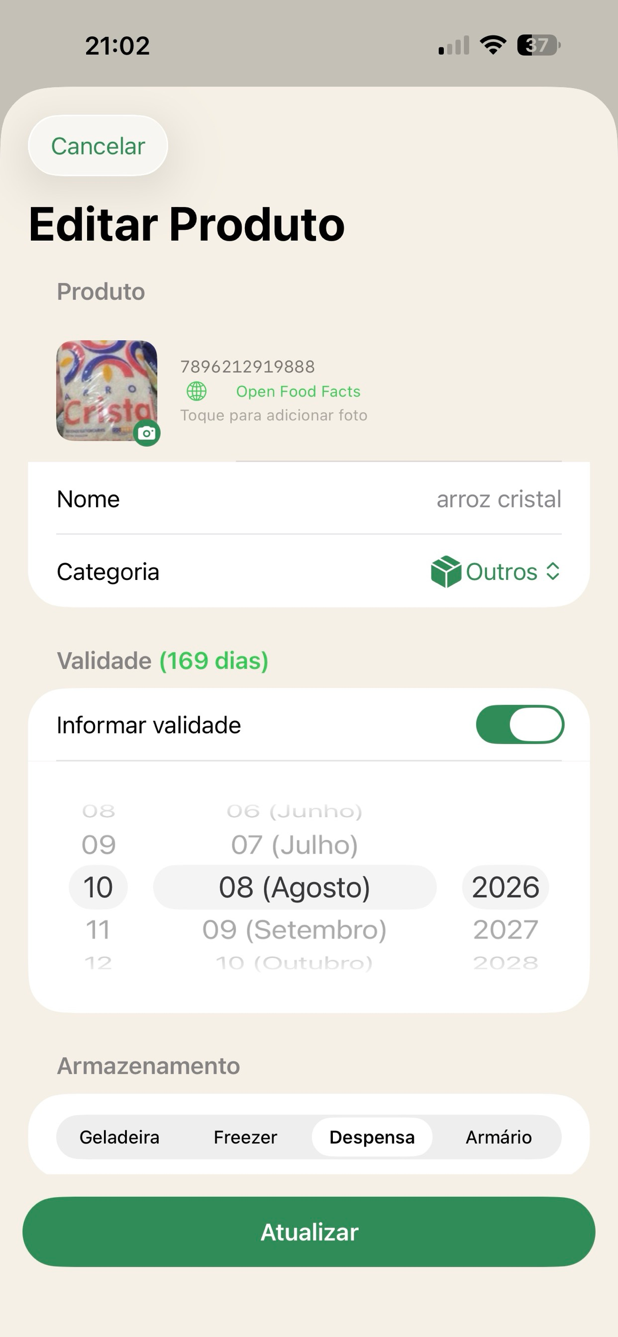 Estoque Doméstico