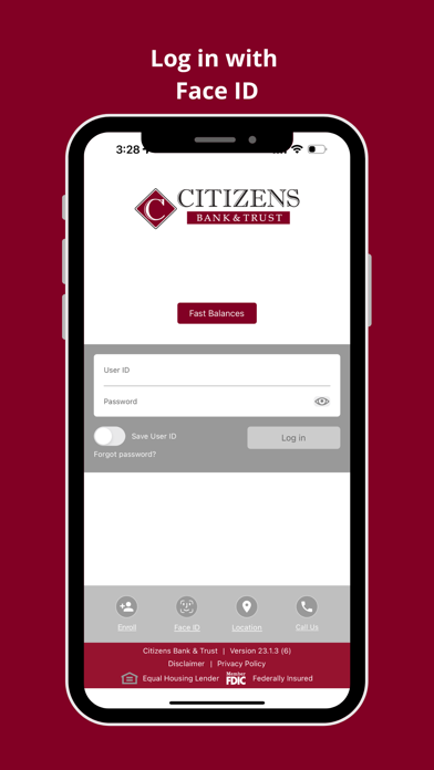 Citizens Bank and Trust Screenshot