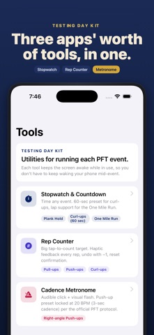 Presidential Fitness Tests iPhone screenshot