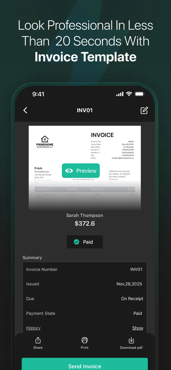 #1. Invoice Template - SnapBill (iOS) Por: rawand saeed