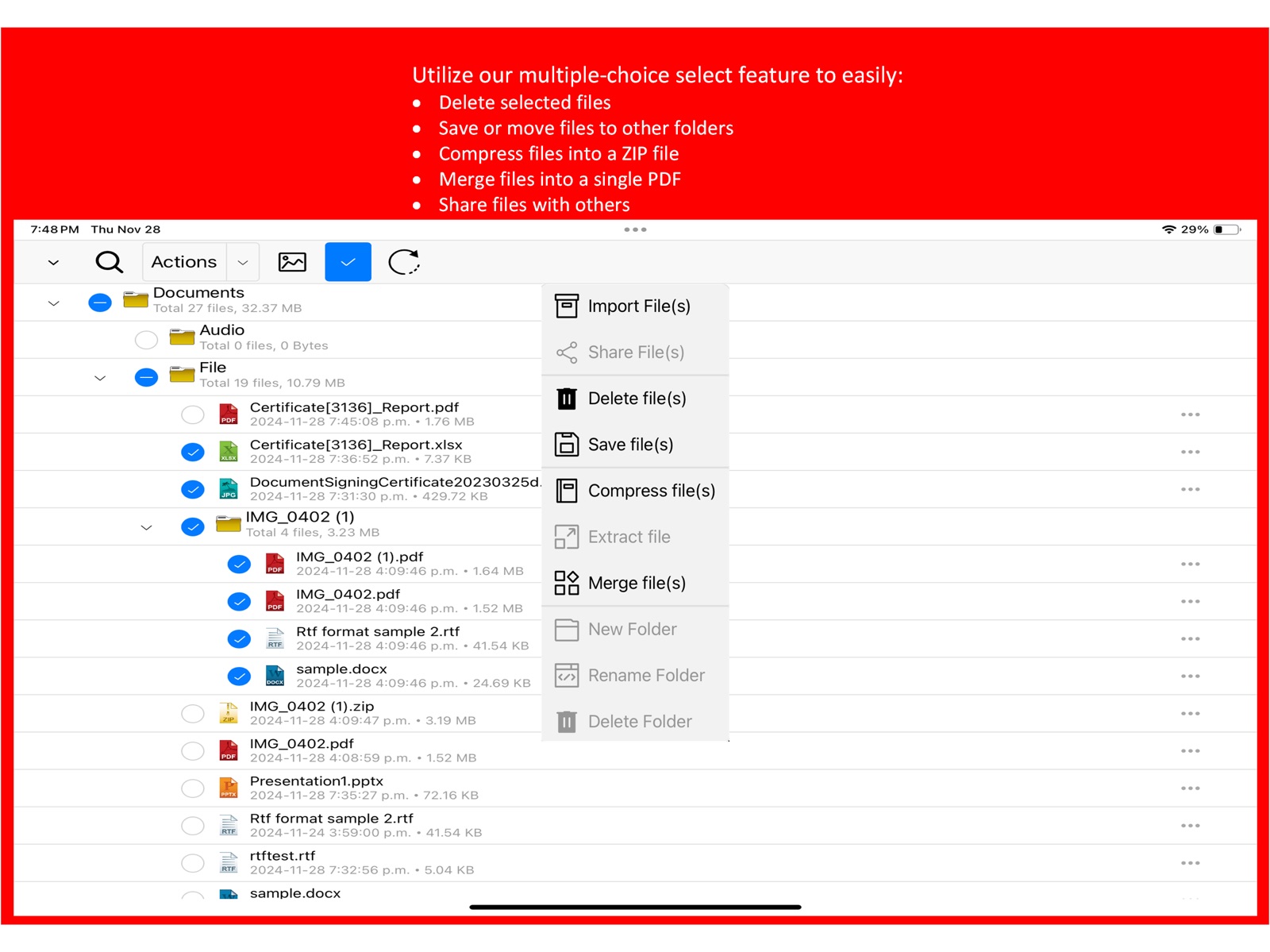 File Manager & PDF Merge Tool ipad screenshot 3