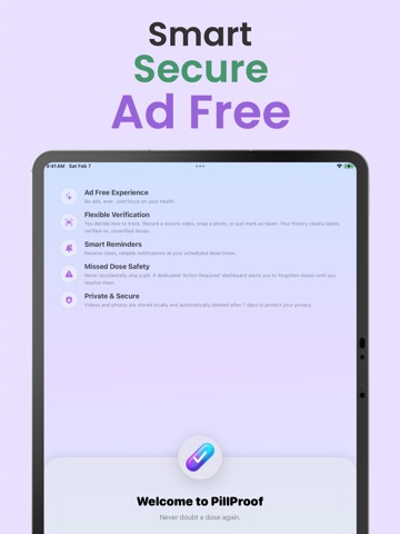 PillProof: Pill Reminder iPad screenshot