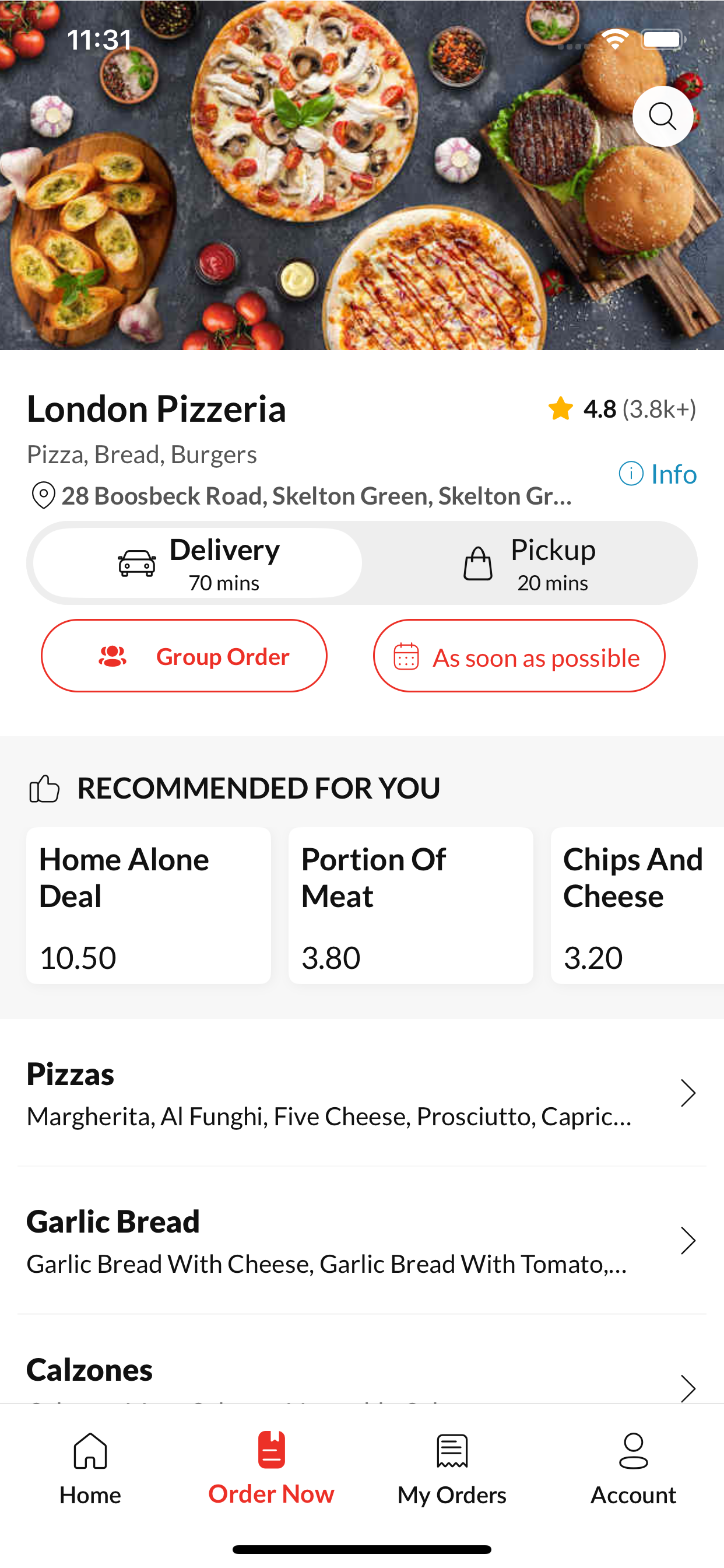London Pizzeria
