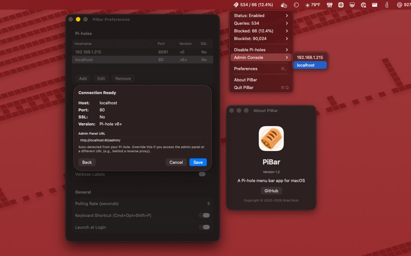 Screenshot #2 pour PiBar for Pi-hole